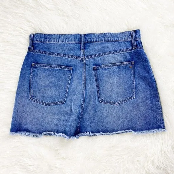 🦋 MADEWELL McCarren Mini Jean Denim Skirt Raw Hem 34 Casual Everyday Y2k