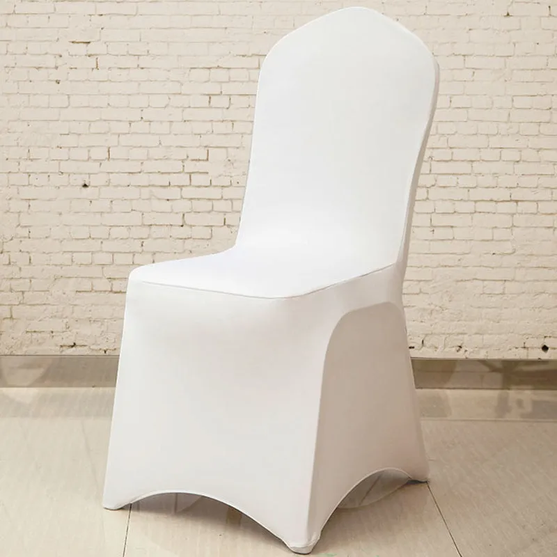 100/50 Pieces Cheap Wholesale Universal White Chair Covers For Weddings,Banquets,Event Decor
