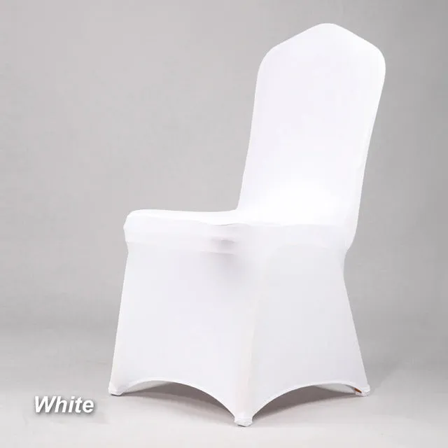 100/50 Pieces Cheap Wholesale Universal White Chair Covers For Weddings,Banquets,Event Decor
