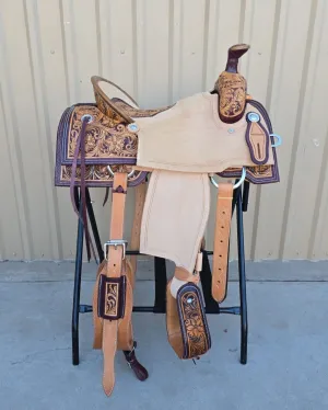#1426 15" Corriente Team Roping Saddle