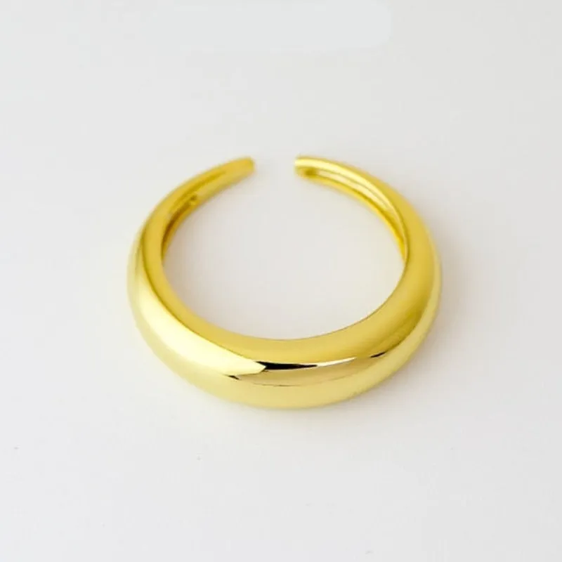14K Gold Wide Open Ring for Women Anniverssary Jewelry