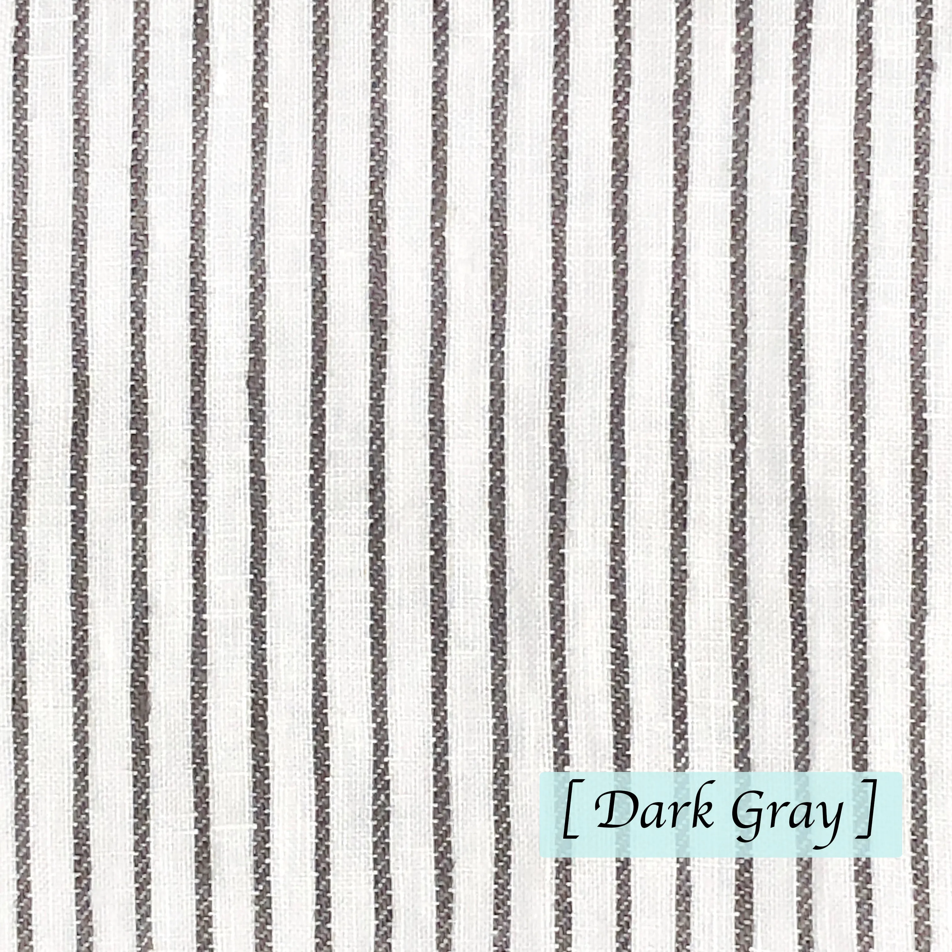 1/4" Thin Striped 100% Natural Linen Custom Flat Roman Shade/CL1002