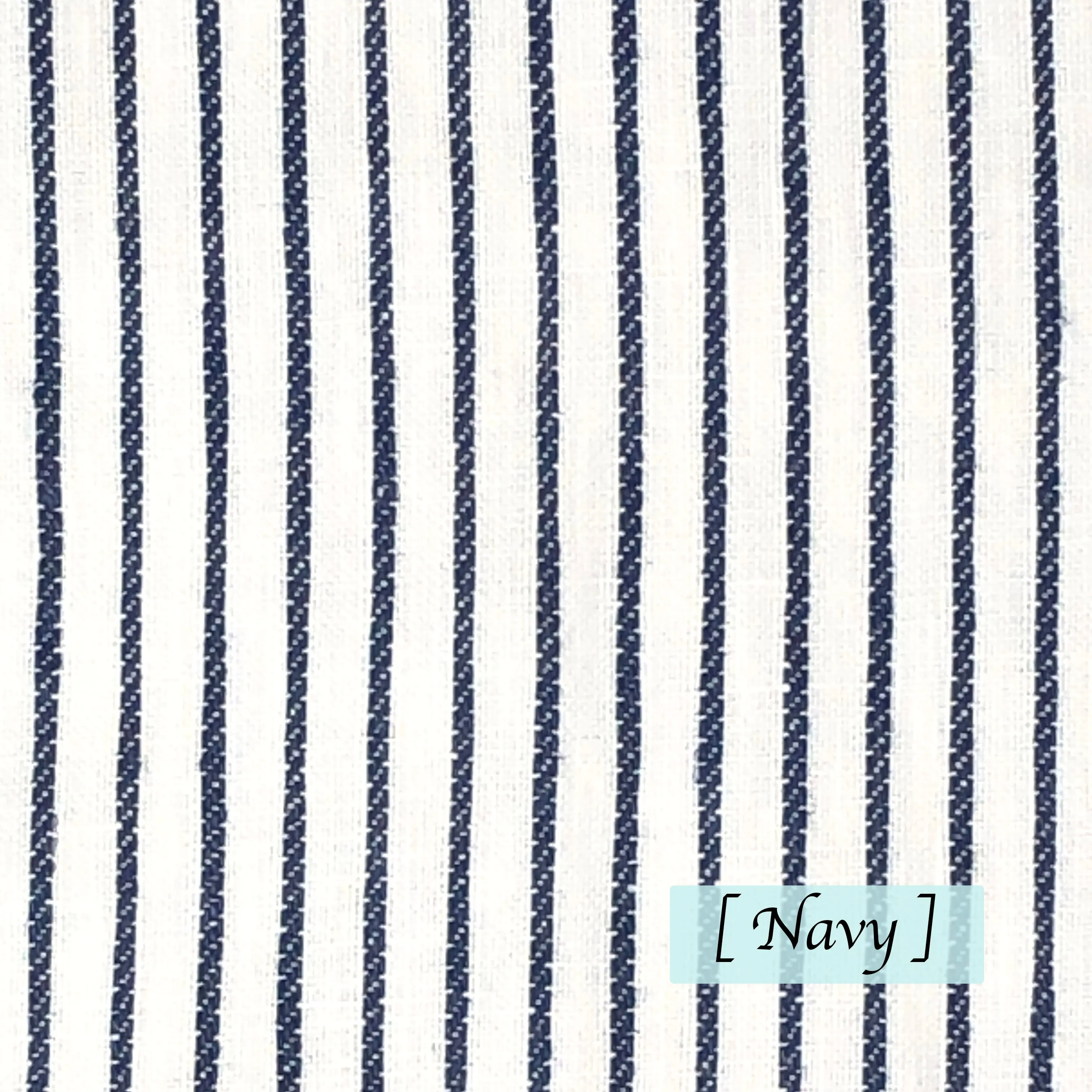 1/4" Thin Striped 100% Natural Linen Custom Flat Roman Shade/CL1002
