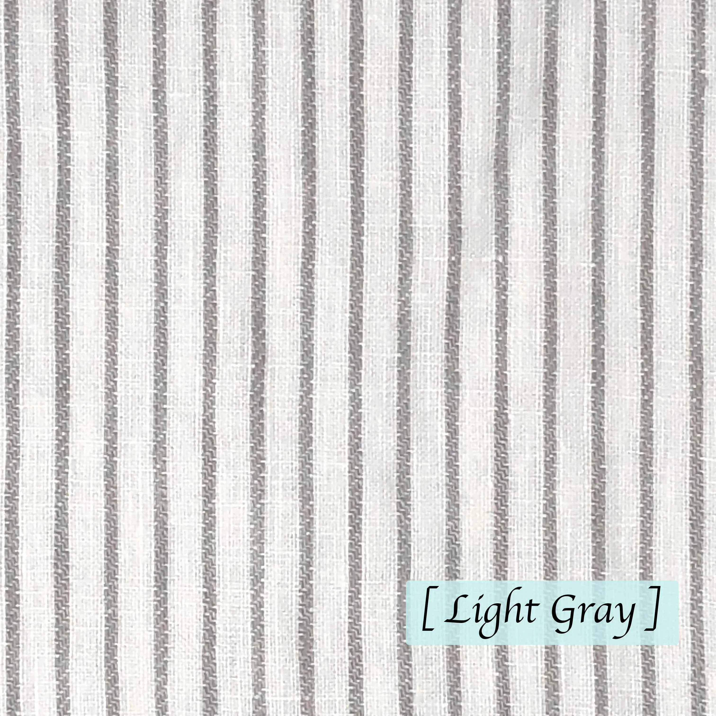 1/4" Thin Striped 100% Natural Linen Custom Flat Roman Shade/CL1002