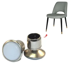16mm Nickel Plated Swivel Chair Tip - V005CT