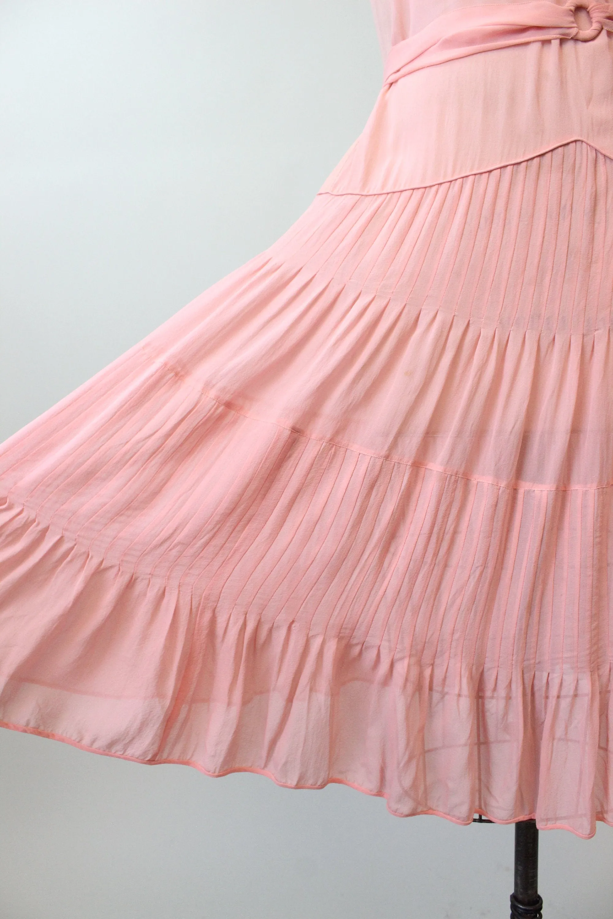 1920s BLUSH silk dress small medium | new spring