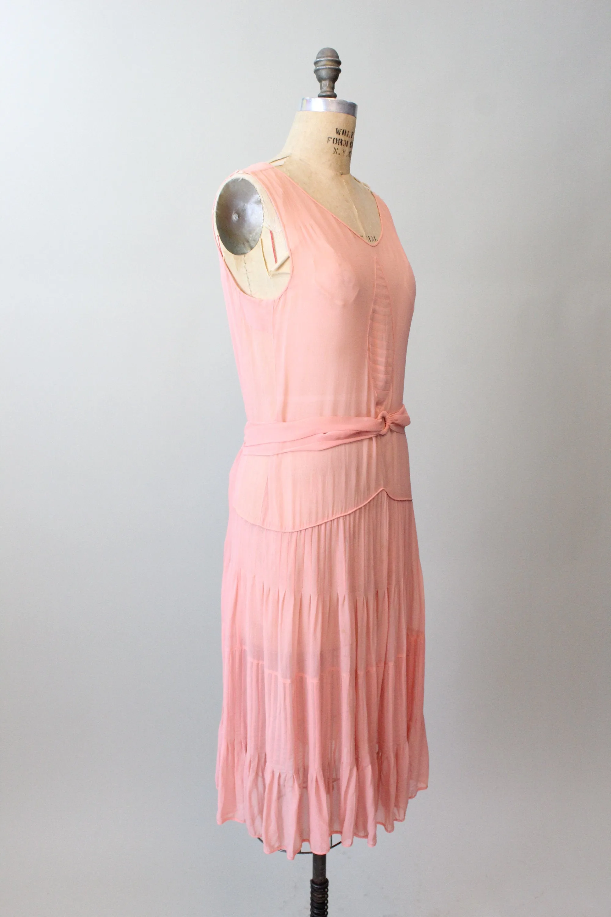 1920s BLUSH silk dress small medium | new spring