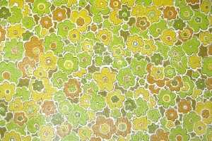 1970s Floral Vintage Wallpaper