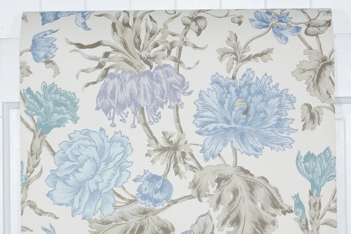 1970s Floral Vintage Wallpaper