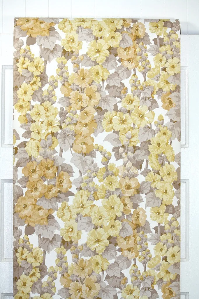 1970s Floral Vintage Wallpaper