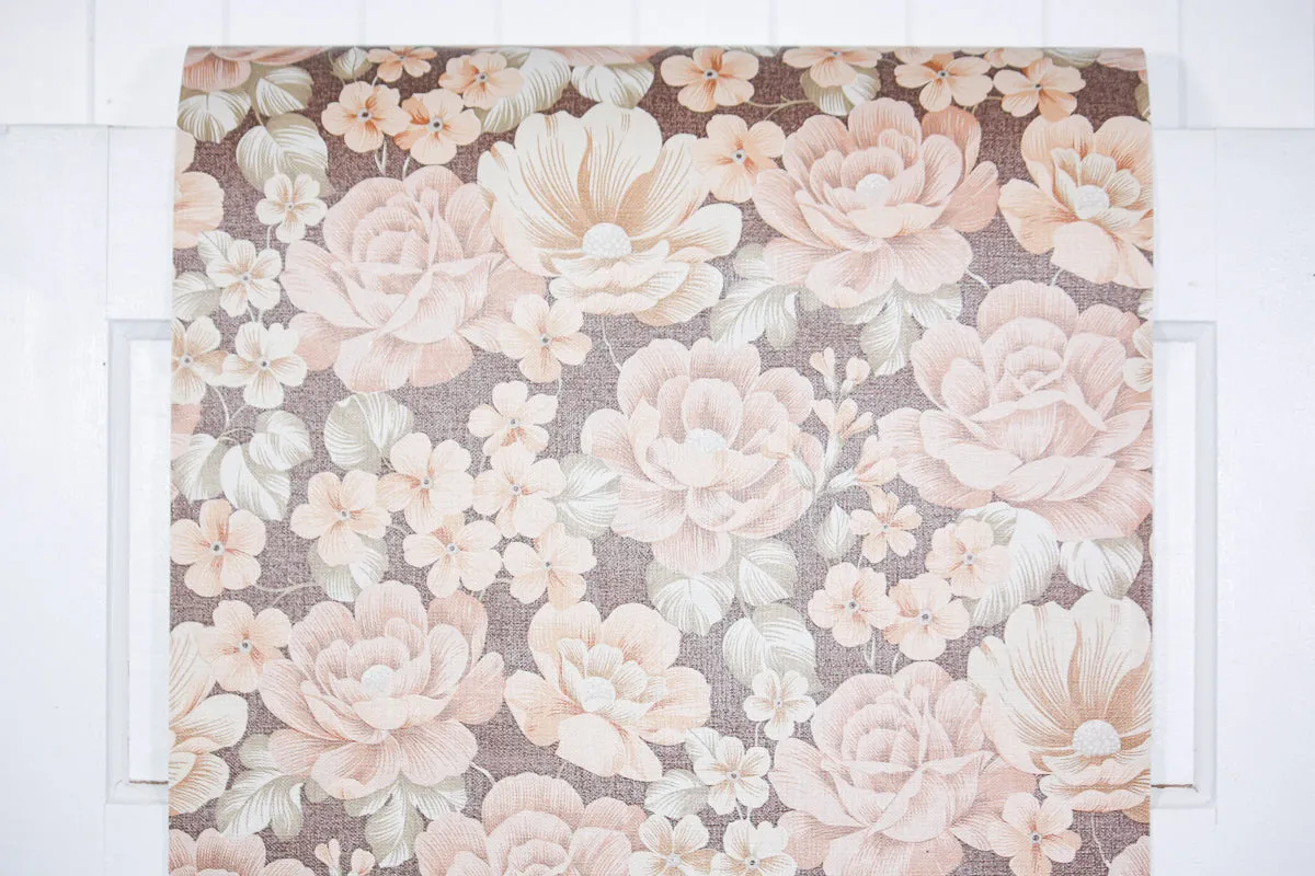 1970s Floral Vintage Wallpaper