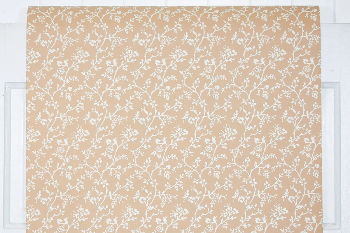 1970s Floral Vintage Wallpaper