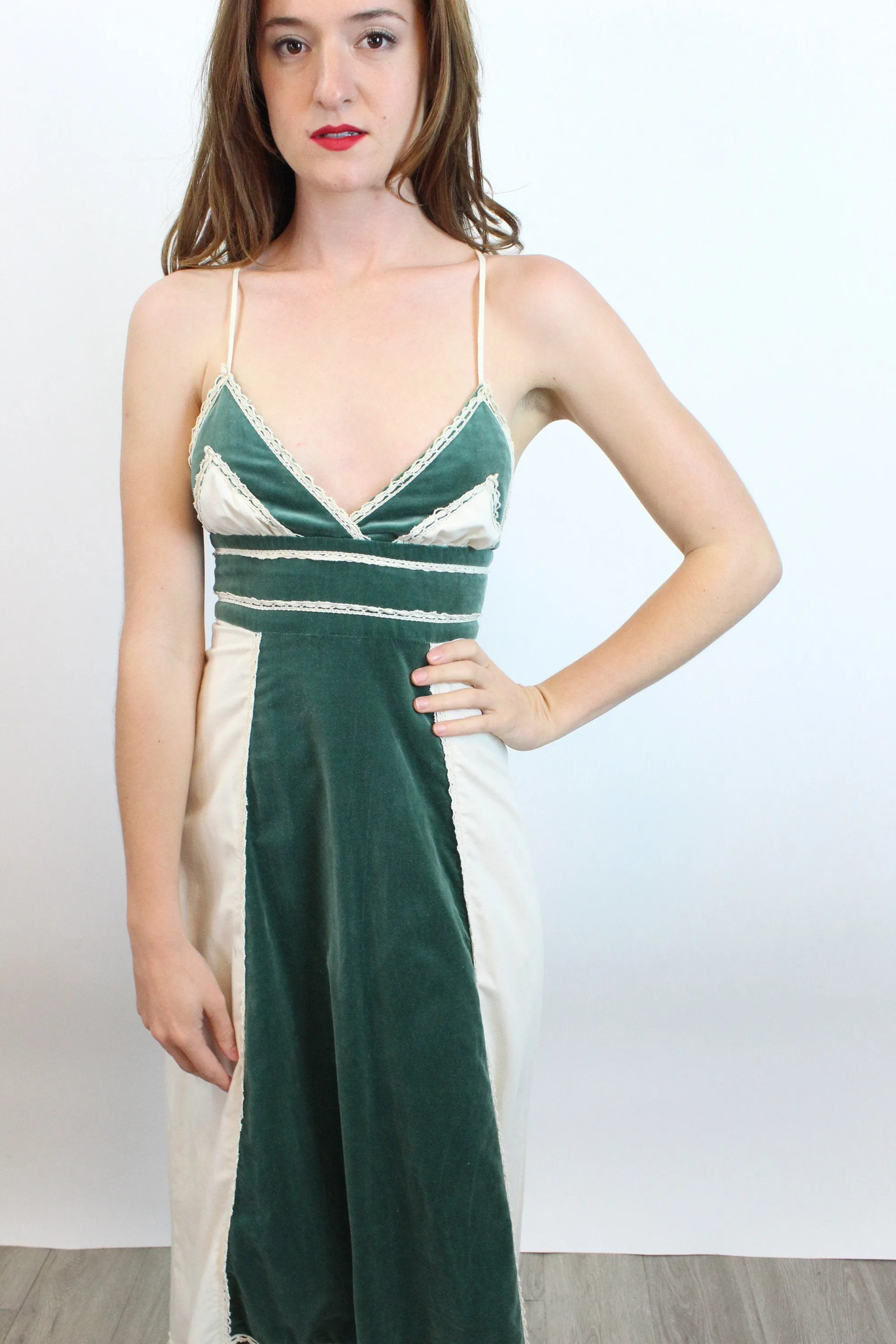 1970s GUNNE SAX halter maxi dress xxs | new spring