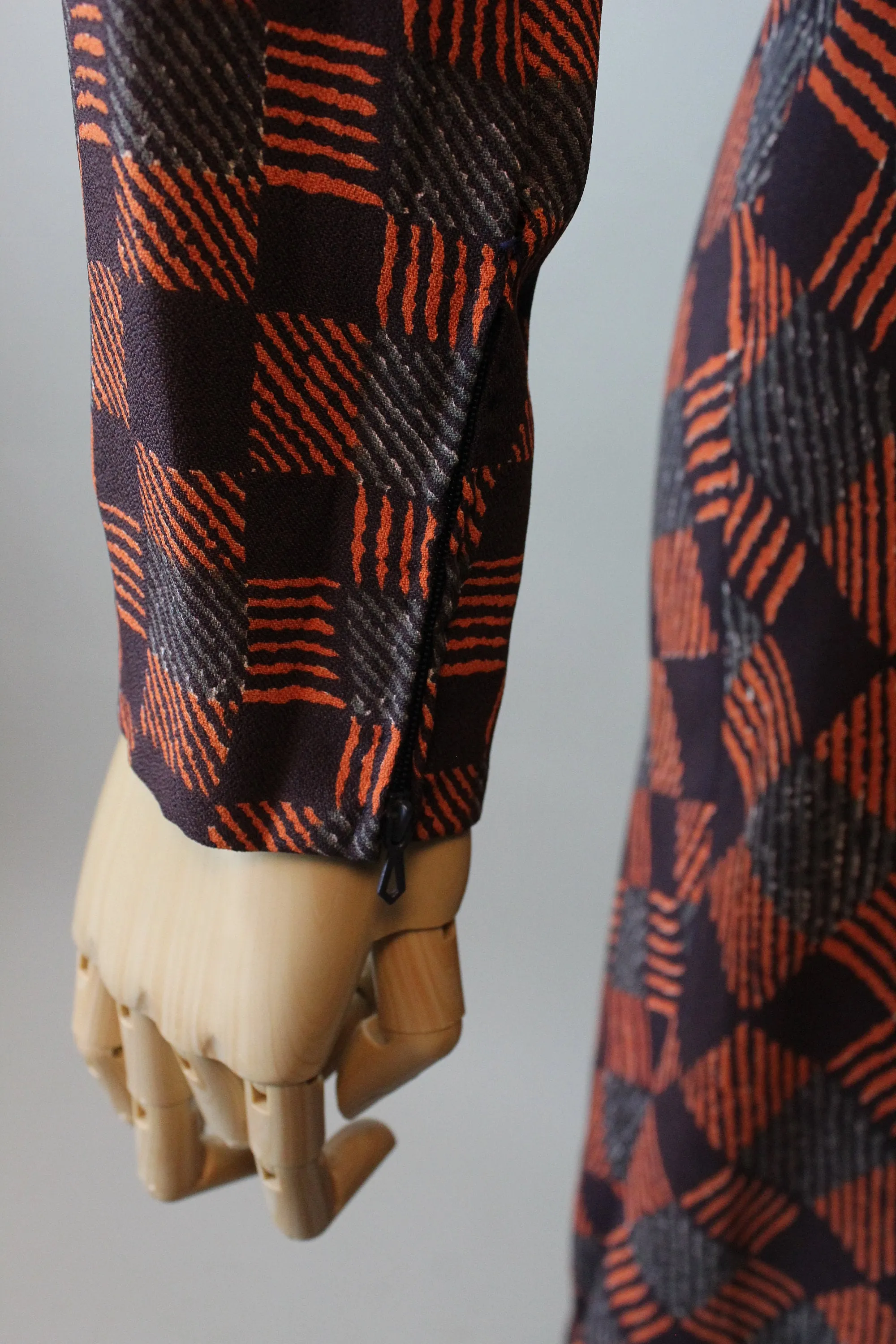 1970s PIERRE CARDIN Paris geometric dress small | new fall