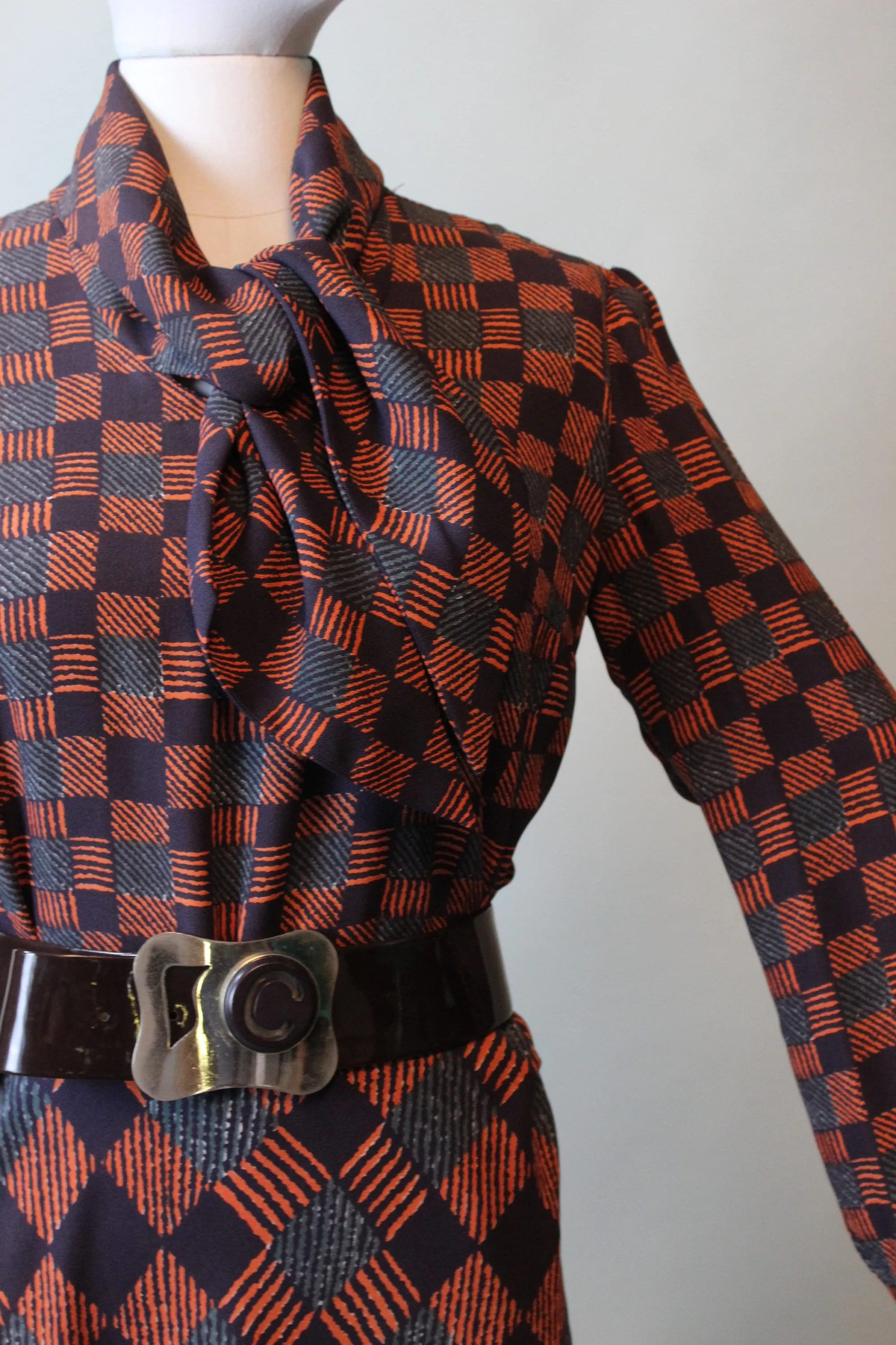 1970s PIERRE CARDIN Paris geometric dress small | new fall