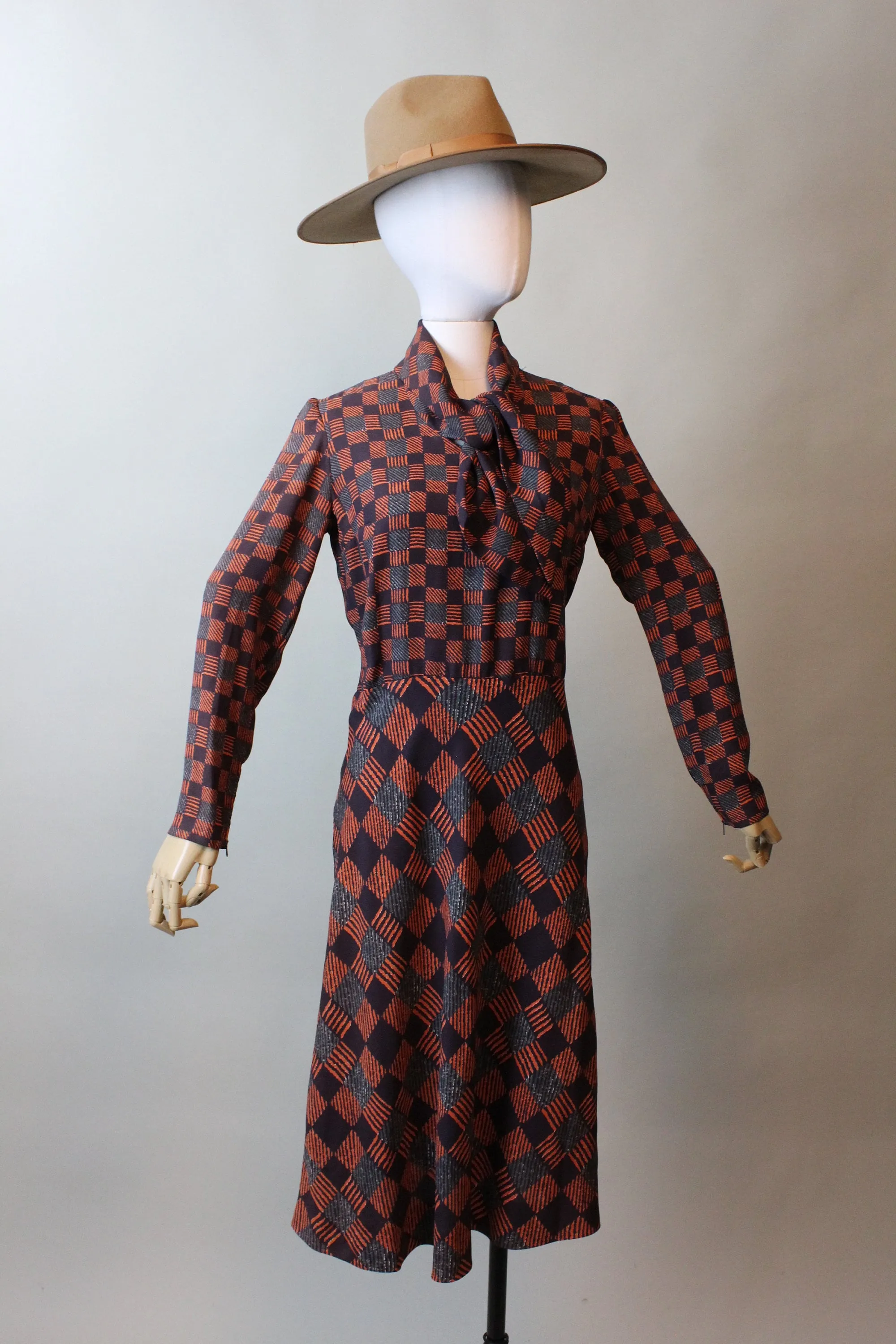 1970s PIERRE CARDIN Paris geometric dress small | new fall