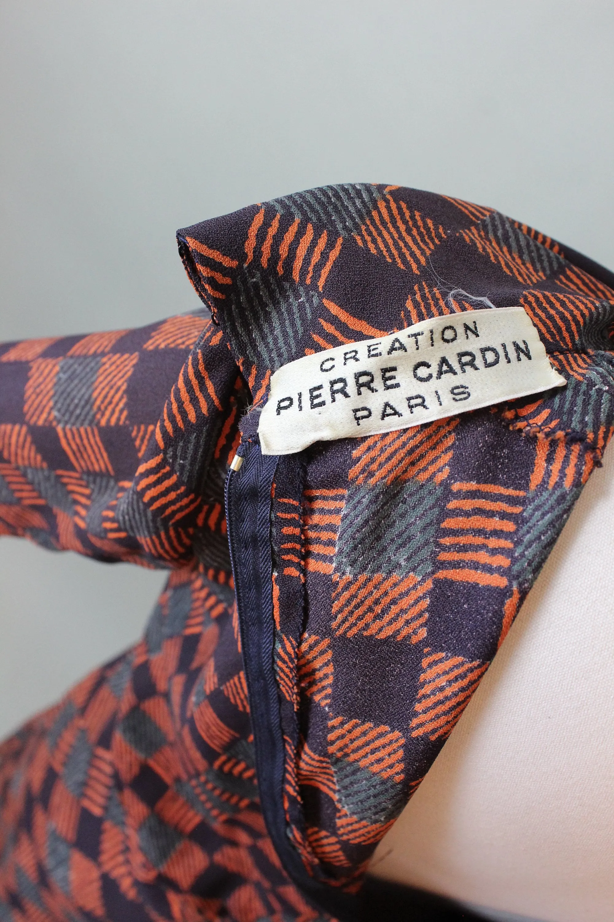 1970s PIERRE CARDIN Paris geometric dress small | new fall