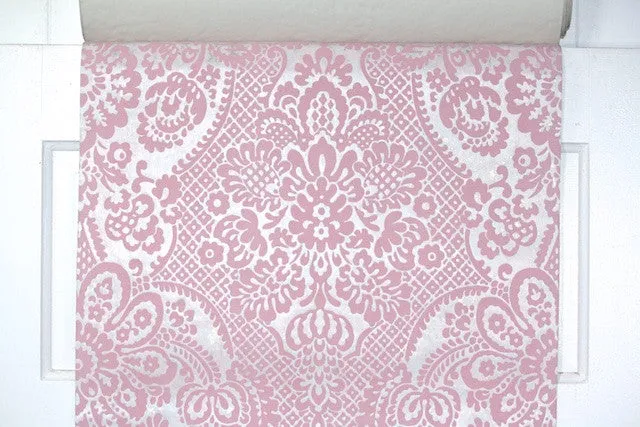 1970s Vintage Flock Wallpaper