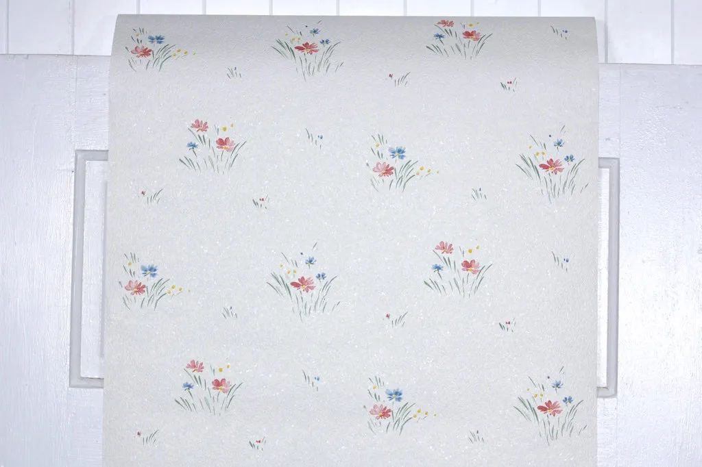 1980s Floral Vintage Wallpaper