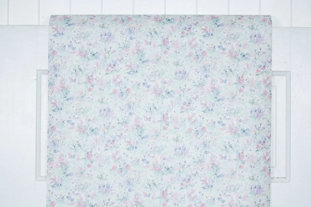 1980s Floral Vintage Wallpaper