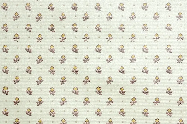 1980s Floral Vintage Wallpaper