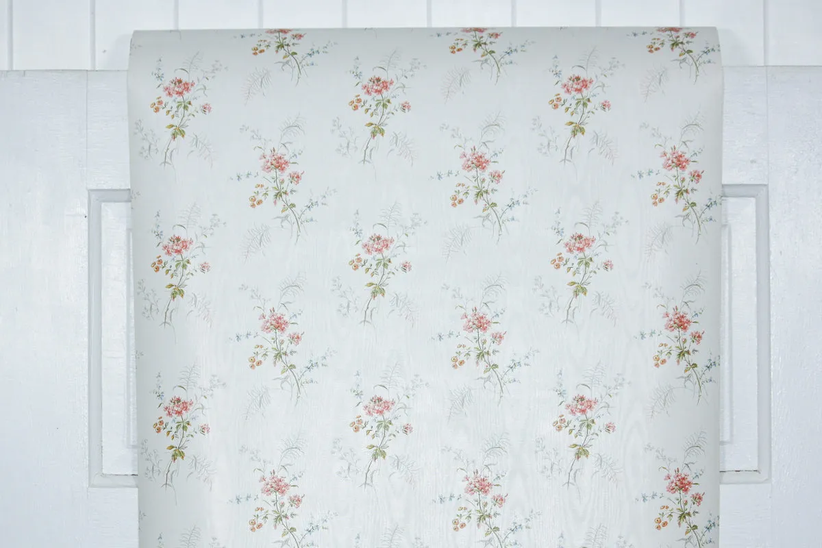 1980s Floral Vintage Wallpaper