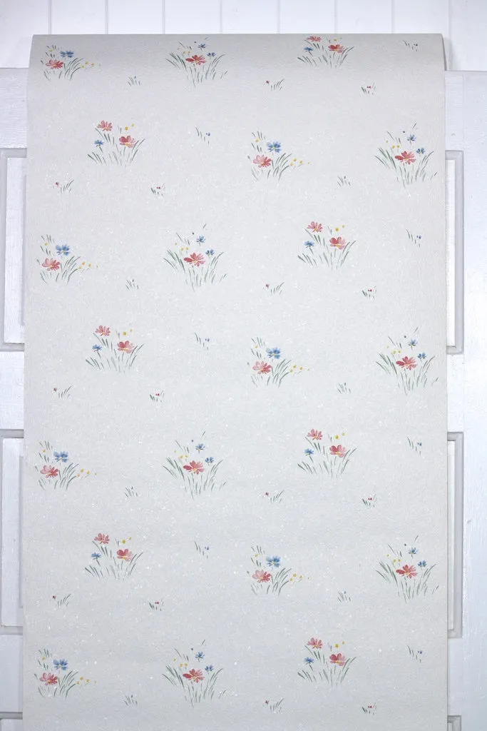 1980s Floral Vintage Wallpaper