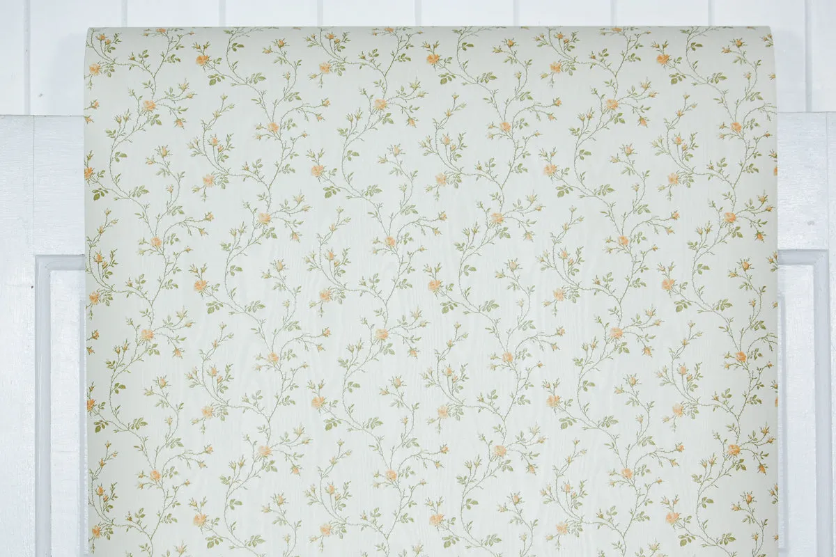 1980s Floral Vintage Wallpaper