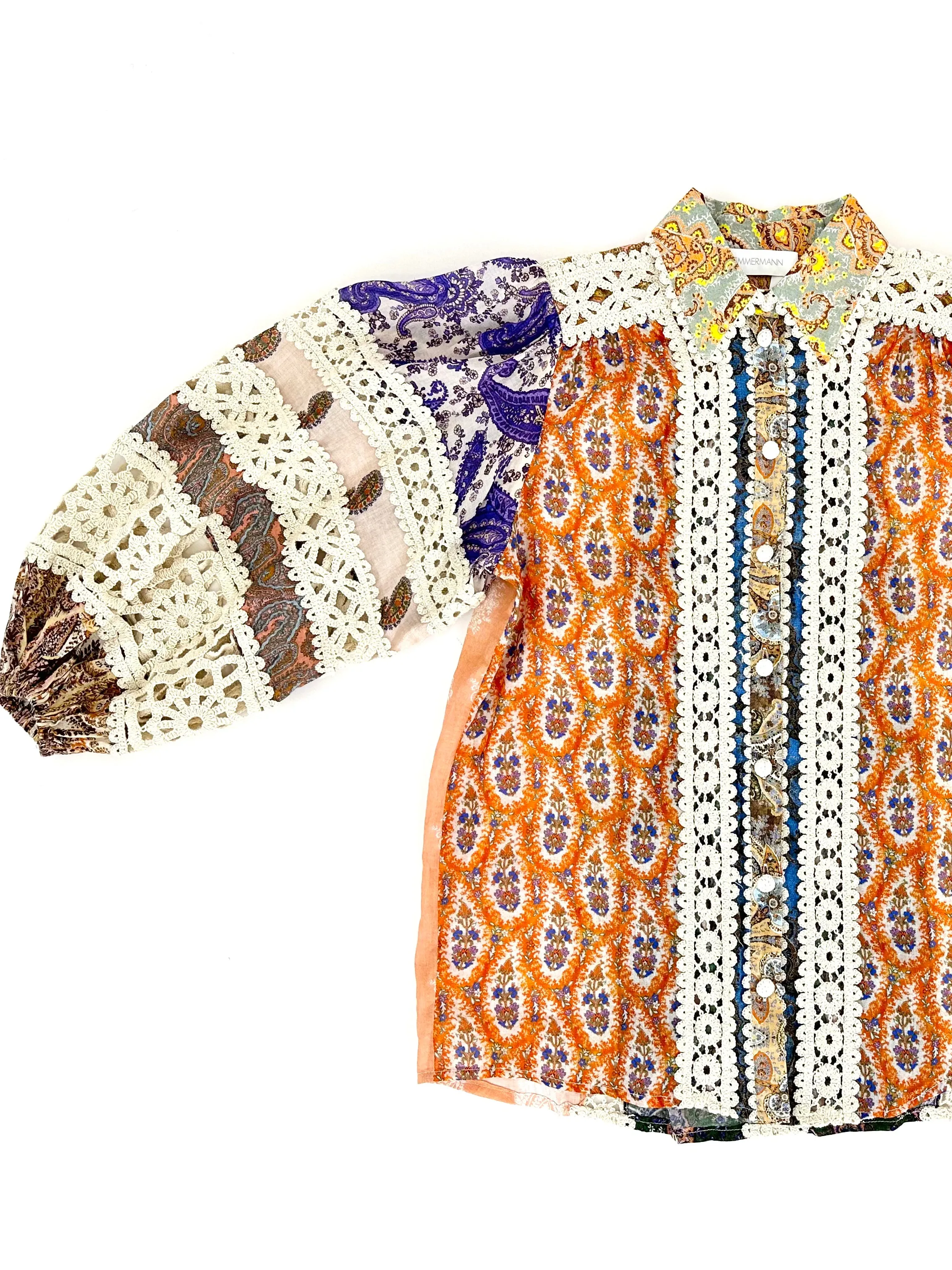 2022 Zimmermann Devi Spliced Blouse