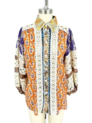2022 Zimmermann Devi Spliced Blouse