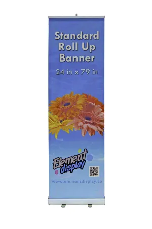 24 " Wide Standard Roll Up Banner Stand With Graphic