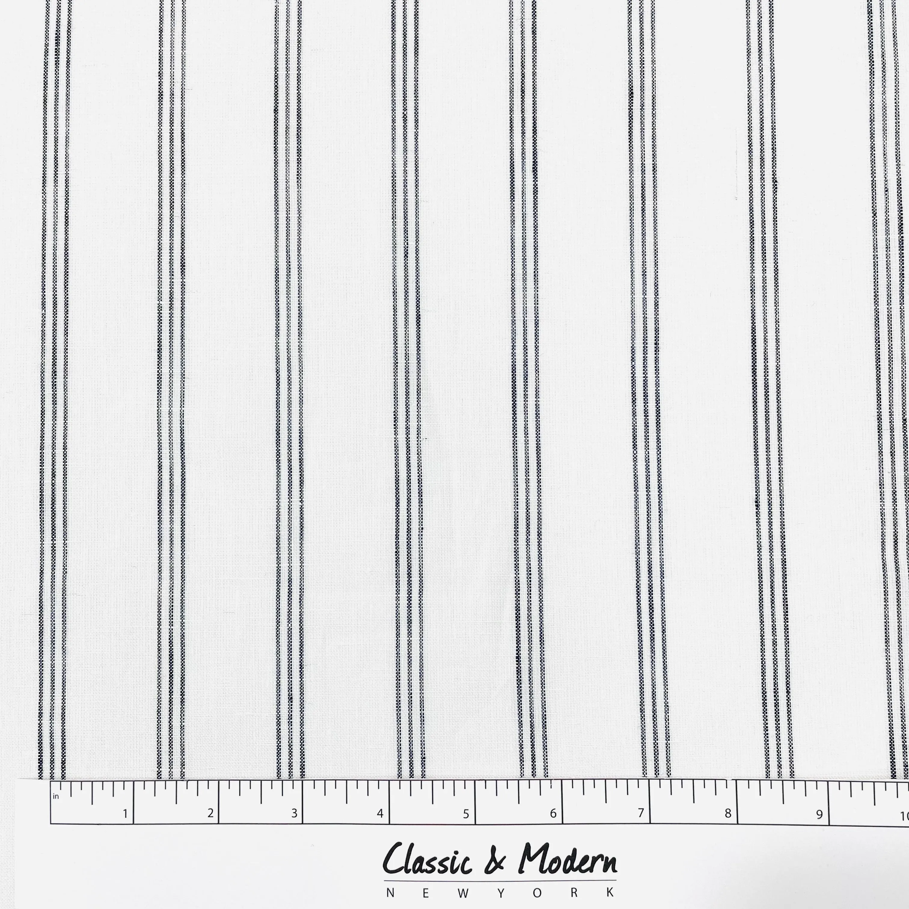 3 Thin Dark Grey Striped 100% Natural Linen Flat Casual Roman Shade/CL1044