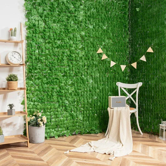 4 Pieces 118 x 39 Inch Artificial Ivy Privacy Fence for Fence and Vine Decor - C