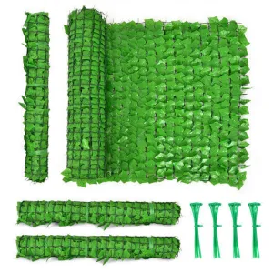 4 Pieces 118 x 39 Inch Artificial Ivy Privacy Fence for Fence and Vine Decor - C