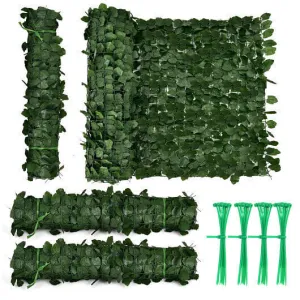4 Pieces 118 x 39 Inch Artificial Ivy Privacy Fence Screen for Fence Decor - Col