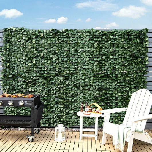 4 Pieces 118 x 39 Inch Artificial Ivy Privacy Fence Screen for Fence Decor - Col