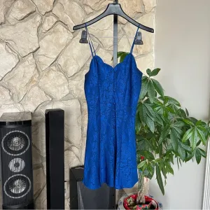 80s Vintage Victoria’s Secret Royal Blue Nightgown Slip Dress XSmall