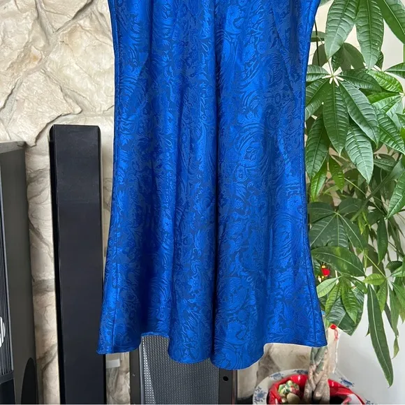80s Vintage Victoria’s Secret Royal Blue Nightgown Slip Dress XSmall