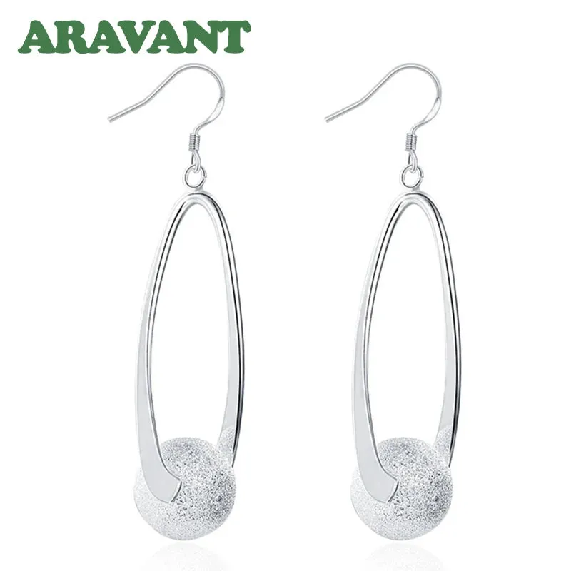 925 Silver Scrub Bead Earring