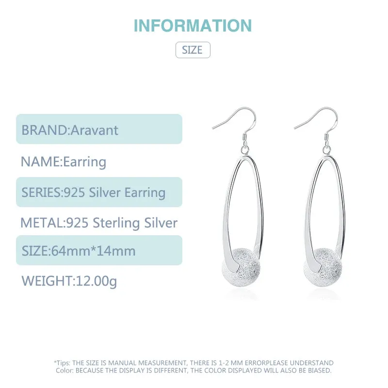 925 Silver Scrub Bead Earring