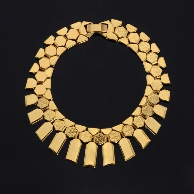 African Bracelet Women Gold/Silver Color Fashion Jewelry Geometric Shape