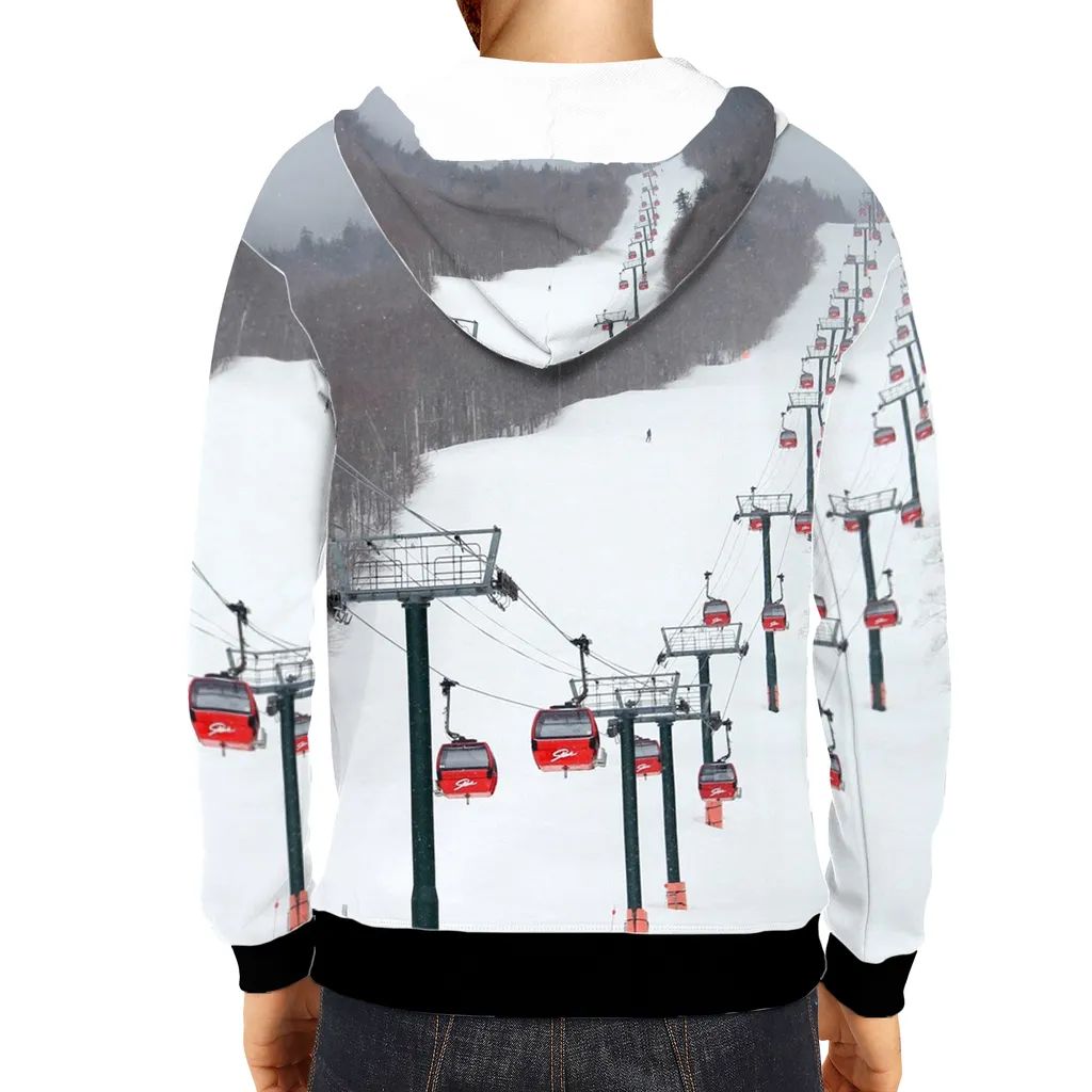 All-Over Print Pullover Hoodie - Stowe Gondola