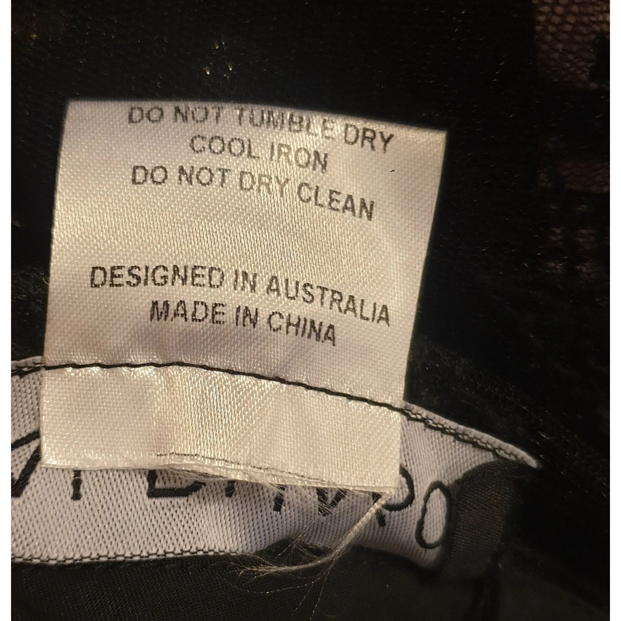 Alpha 60 preloved sheer black tuile-like fabric with cotton star embroydery size XXS (fits 6-10)