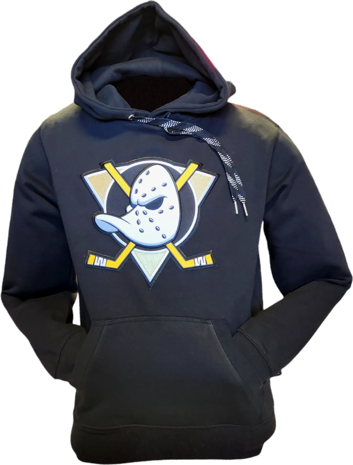 Anaheim Ducks Embroidered Crest Hoodie Black