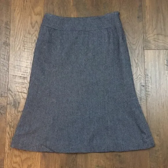 Ann Taylor Loft blue wool blend skirt