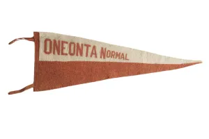 Antique Oneonta Normal Felt Flag Pennant