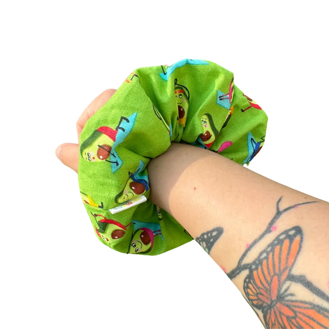 Avocado Scrunchie Hair Tie Gift Ponytail