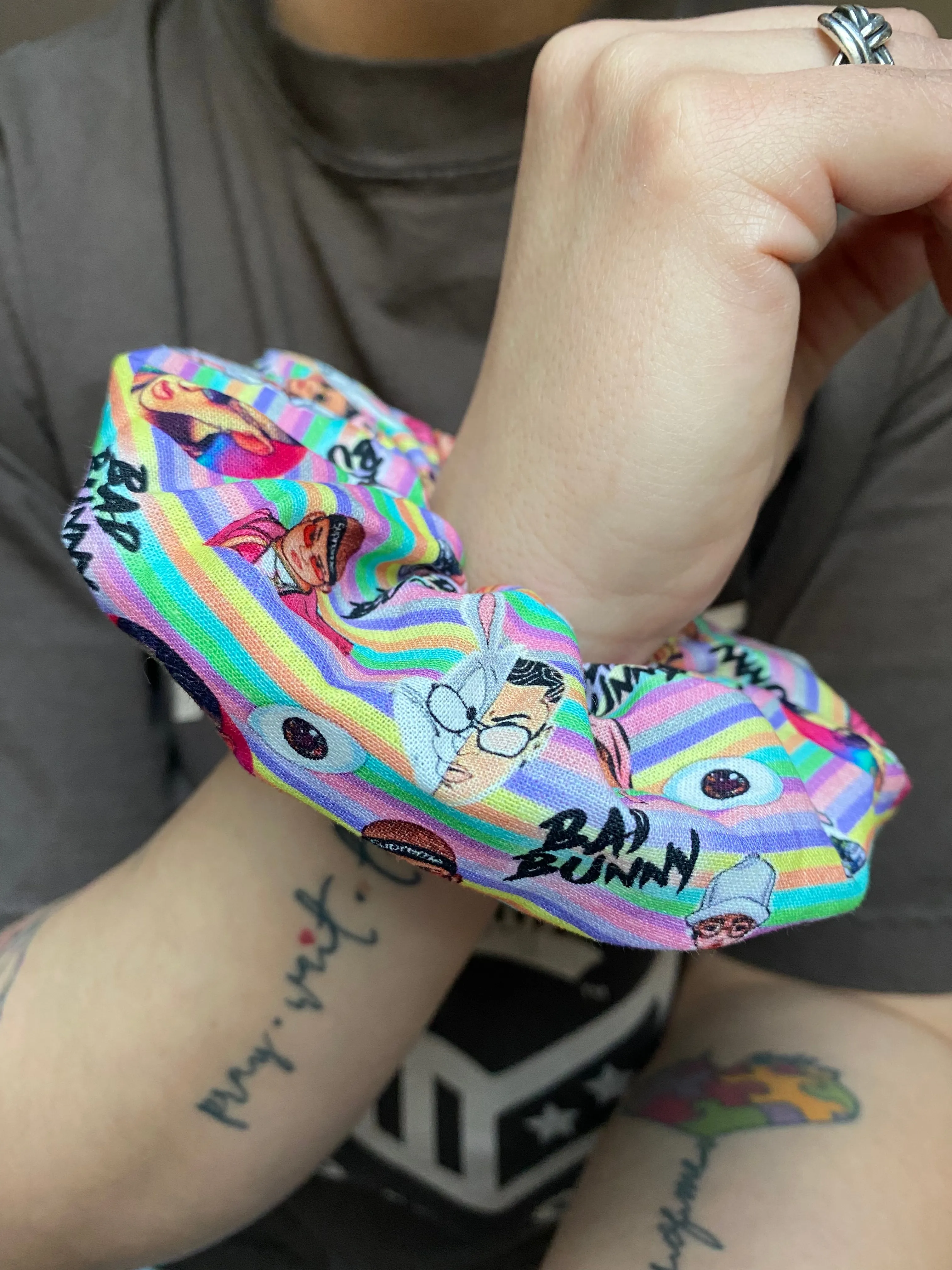 Bad Bunny Scrunchie Hair Tie Gift