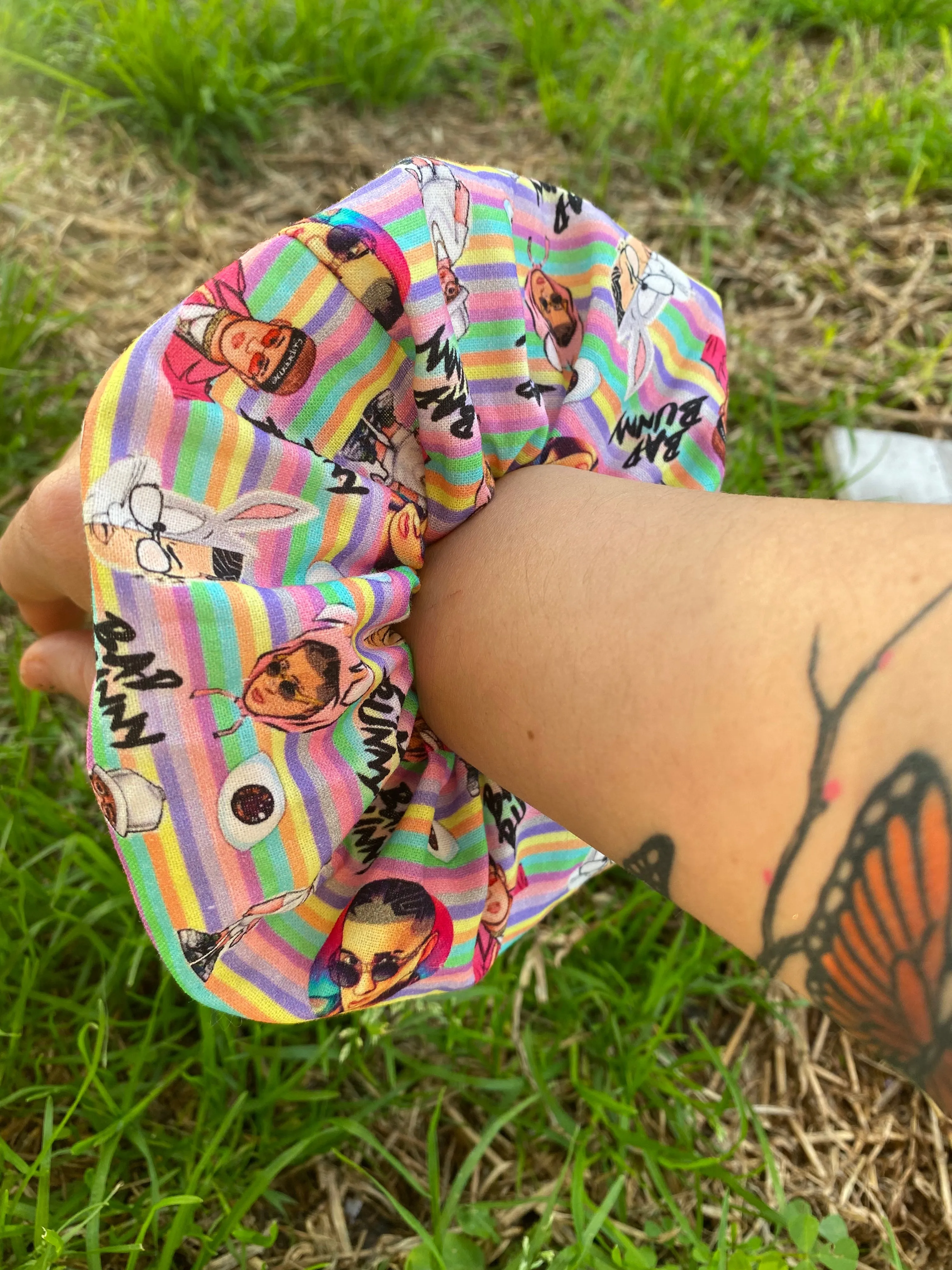 Bad Bunny Scrunchie Hair Tie Gift