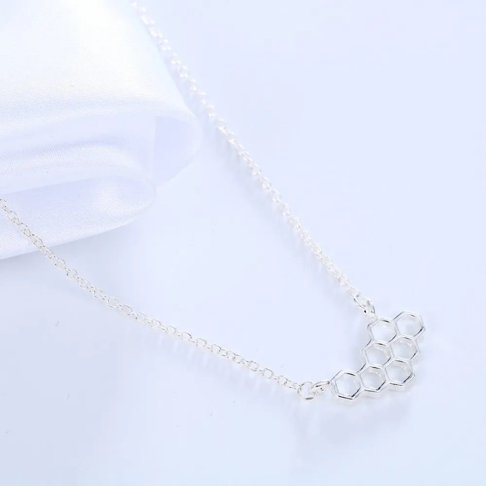 Beetress Honeycomb Beehive Necklace